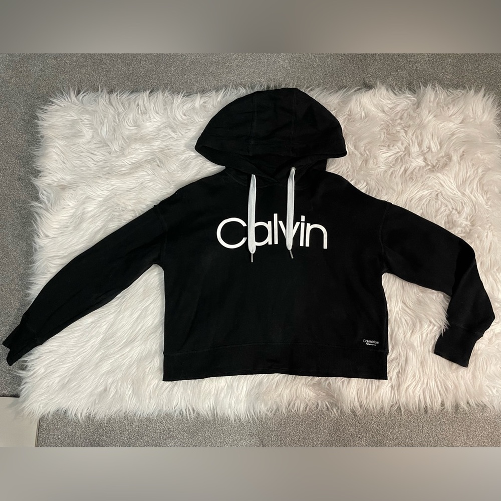 Calvin Klein Black and White Hoodie